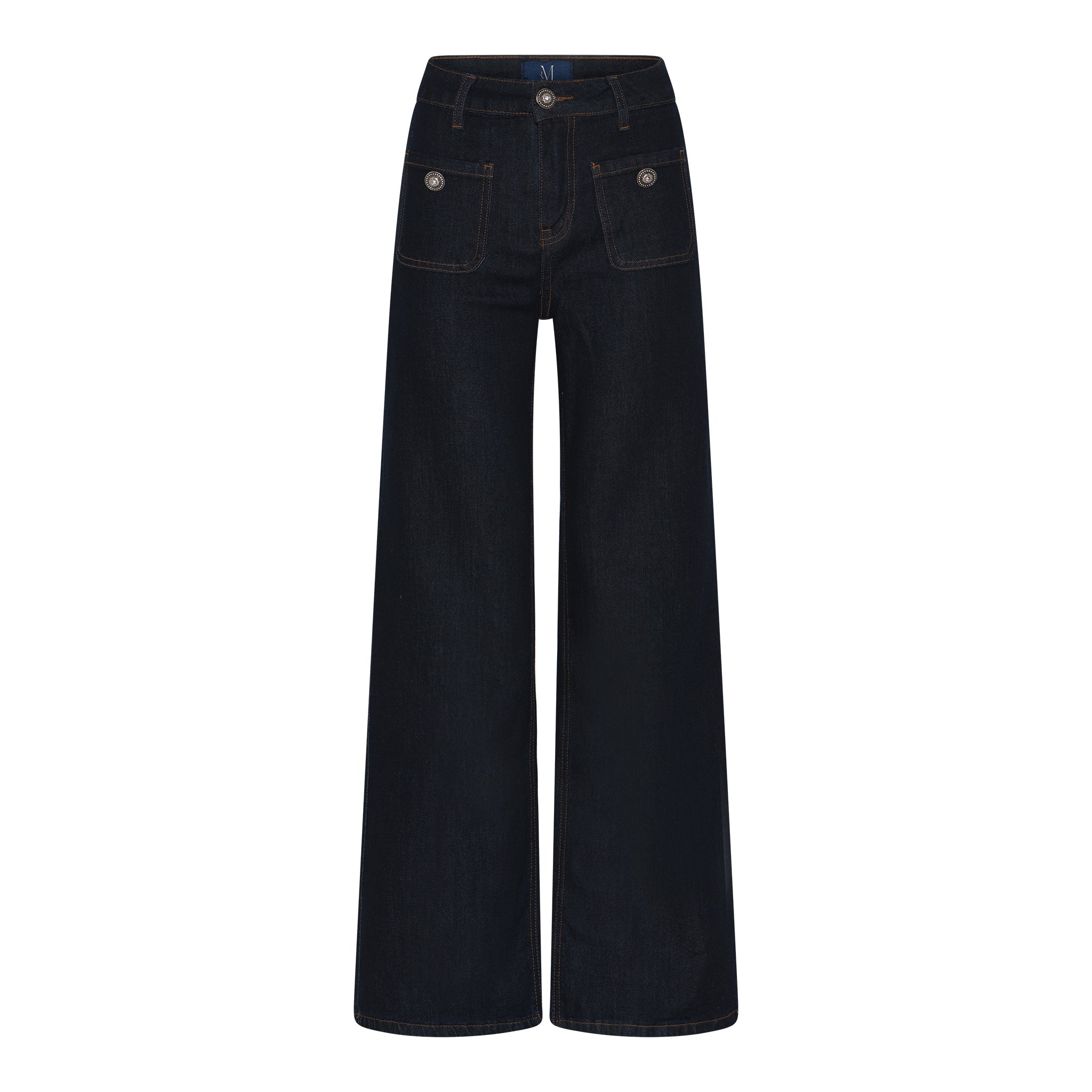M JEANS Thea Wide Denim Jeans DENIM/TWILL 98 DARK BLUE