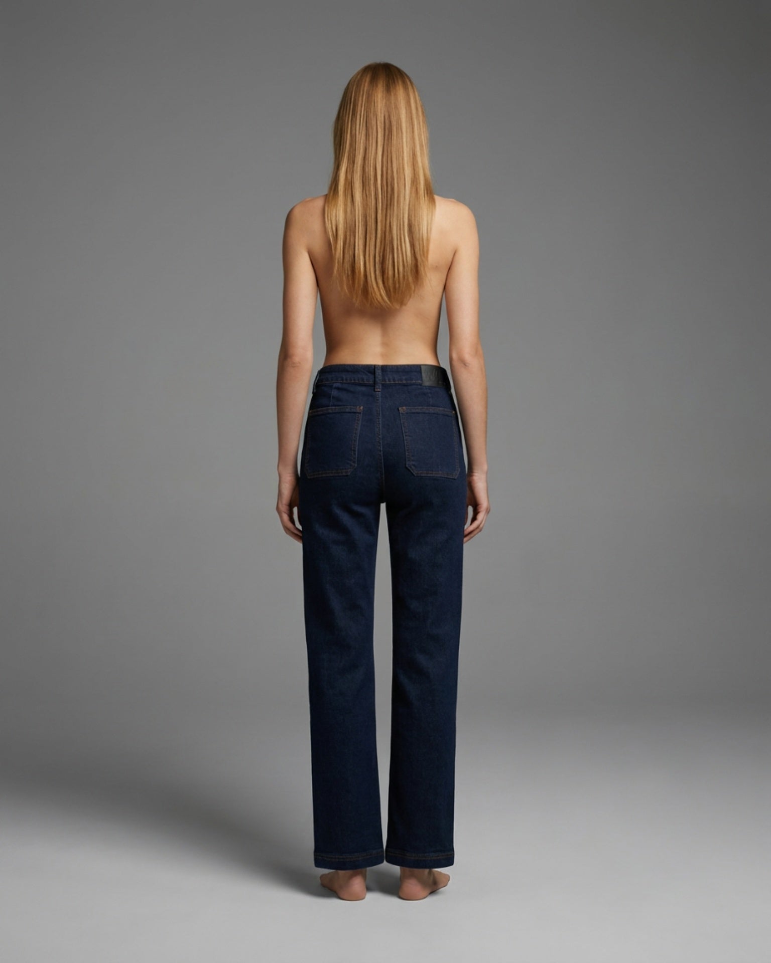 M JEANS Tutti Square Straight Denim Jeans DENIM/TWILL 98 DARK BLUE