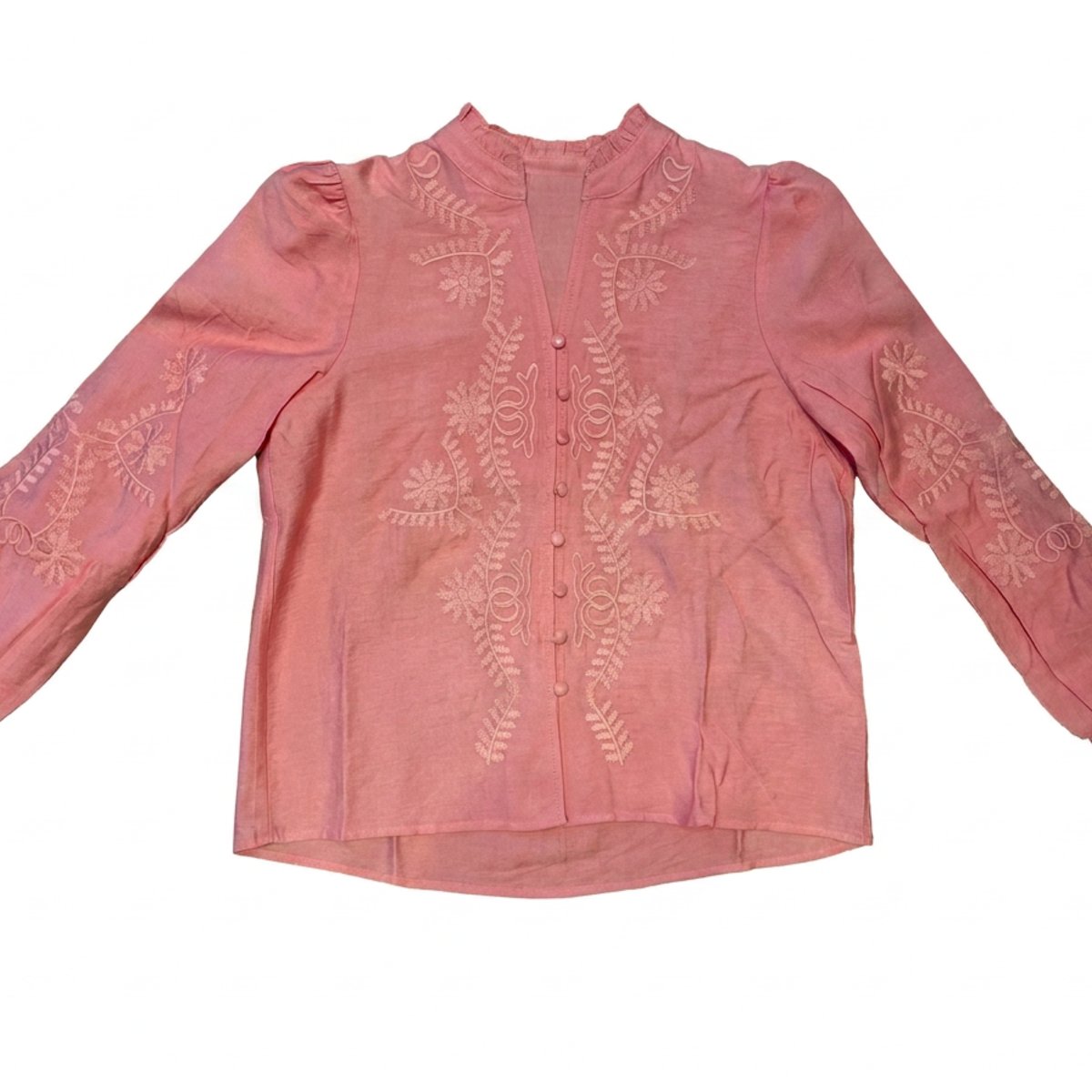 M JEANS VANESSA EMB SHIRT BLOUSE/SHIRT 350 CORAL