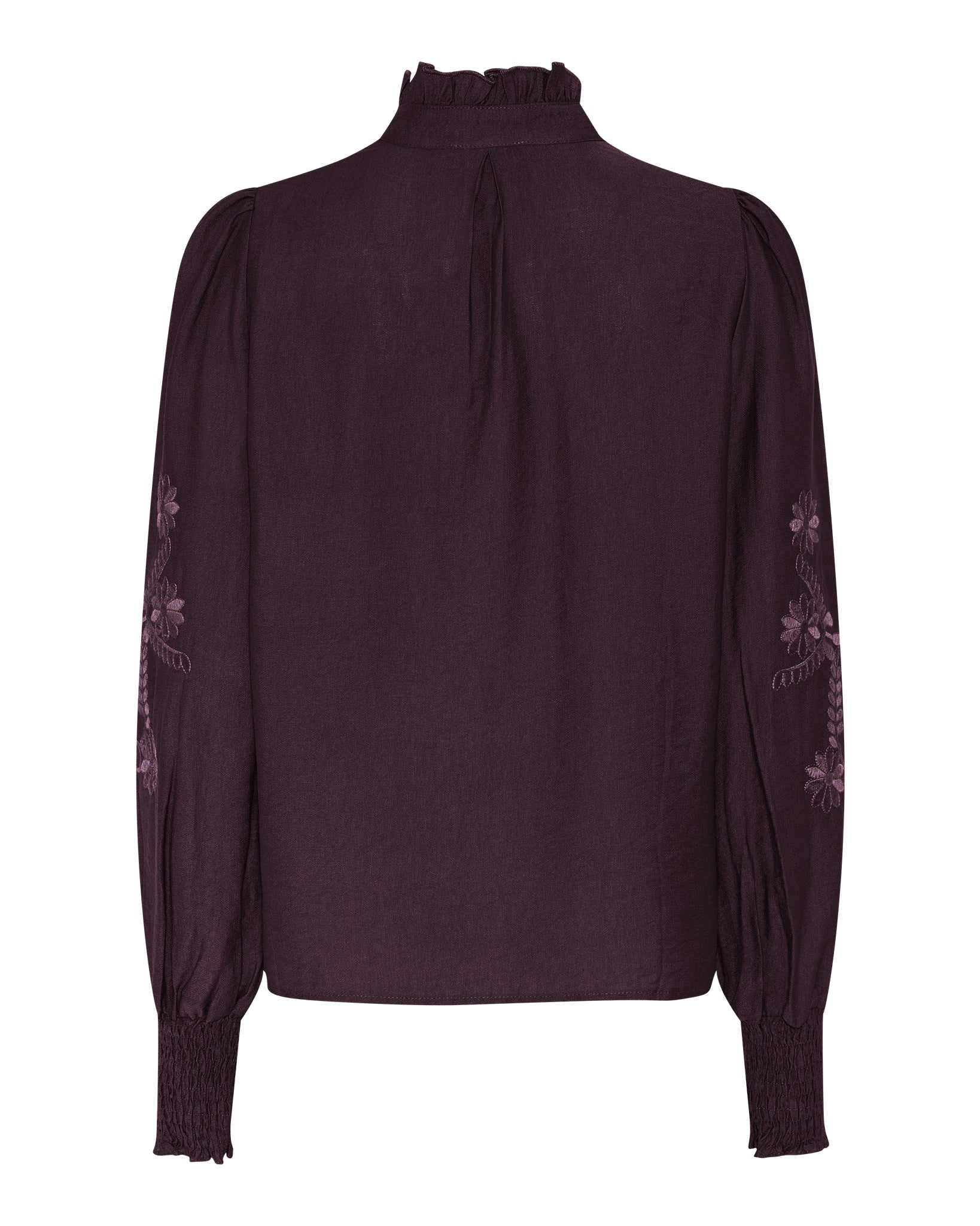 M JEANS VANESSA EMB SHIRT BLOUSE/SHIRT 683 PLUM