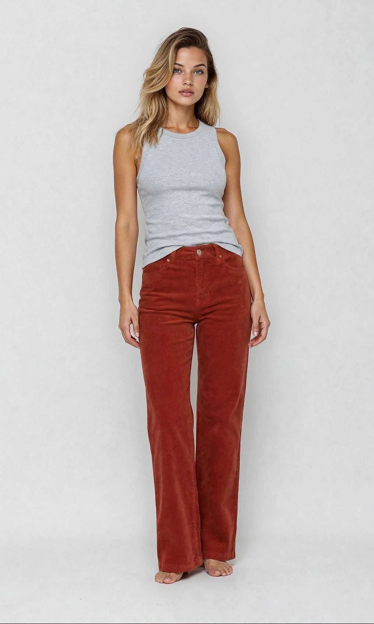 M JEANS Vega Flare 11W Corduroy Jeans CORD/FLØJL 338 CHILI