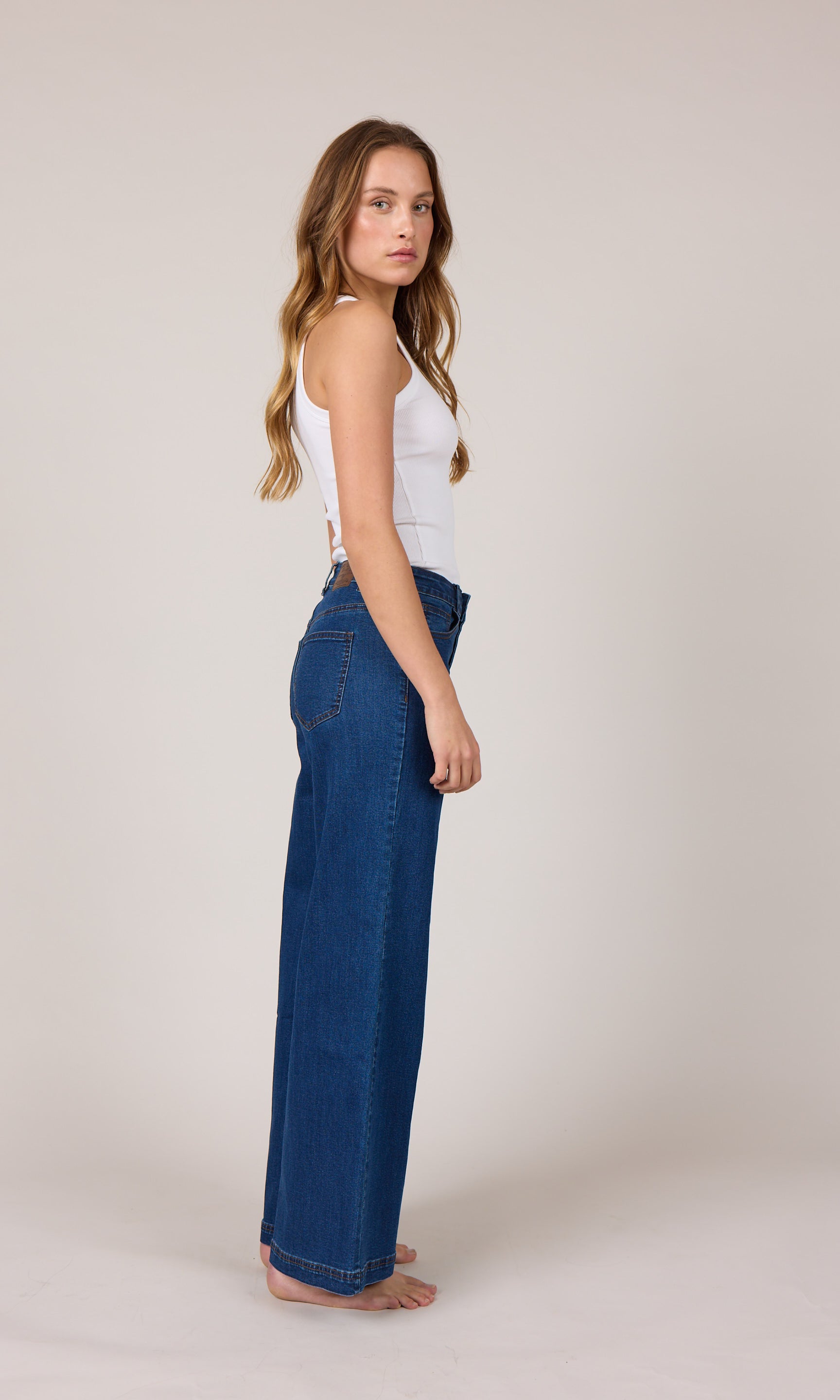 MARC LAUGE VEGA FLARE DENIM JEANS DENIM/TWILL 939699 CLASSIC BLUE USED