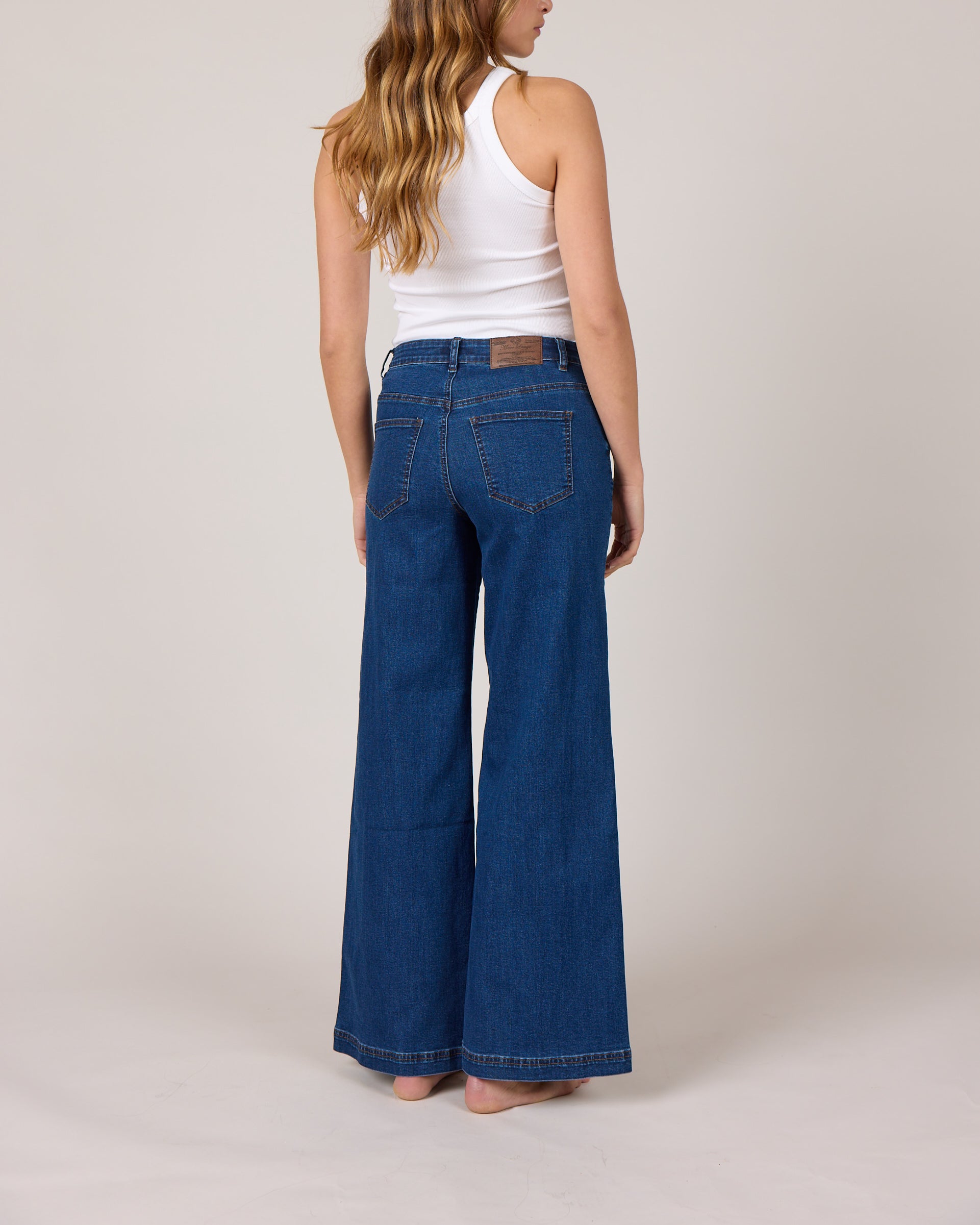 MARC LAUGE VEGA FLARE DENIM JEANS DENIM/TWILL 939699 CLASSIC BLUE USED