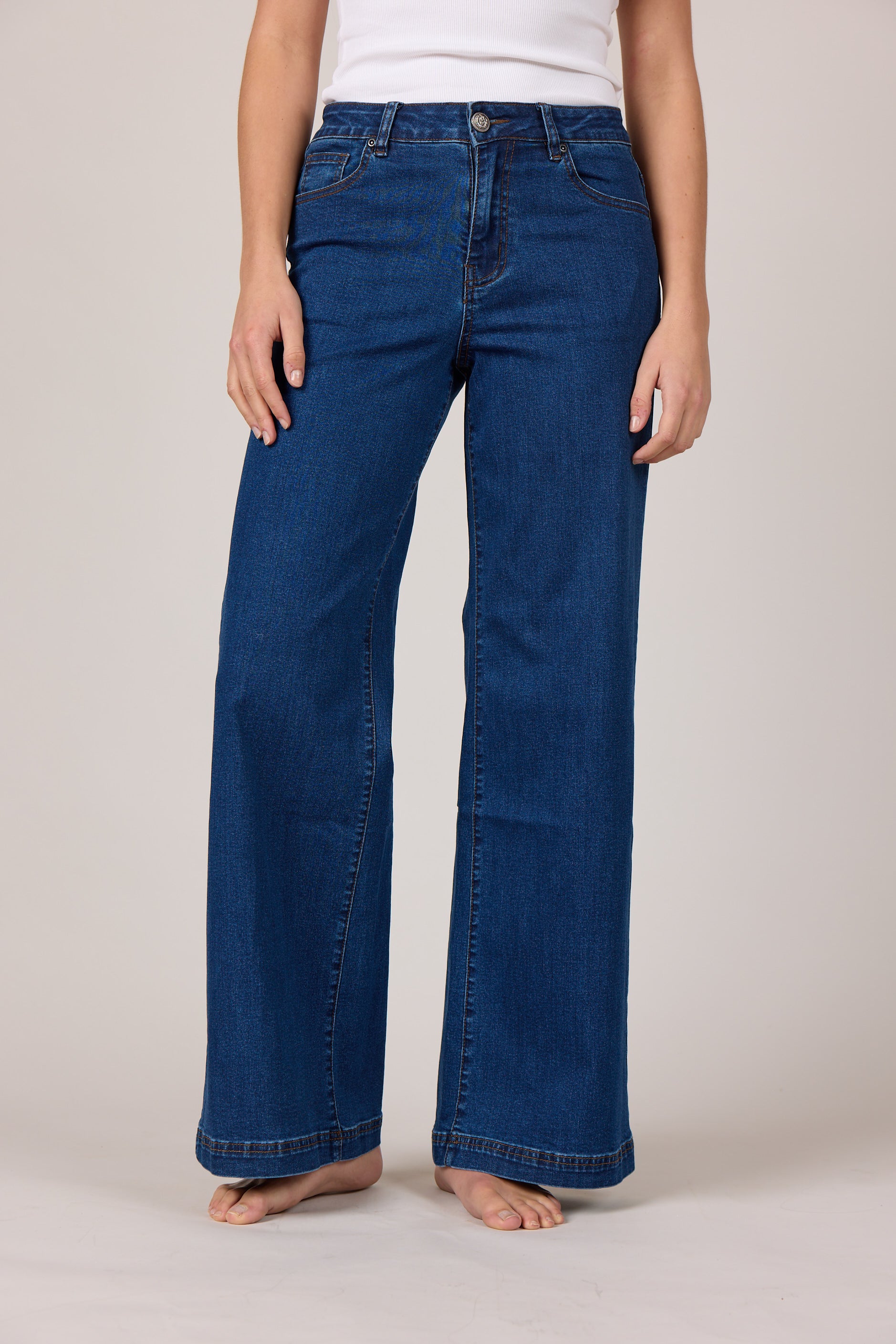 MARC LAUGE VEGA FLARE DENIM JEANS DENIM/TWILL 939699 CLASSIC BLUE USED