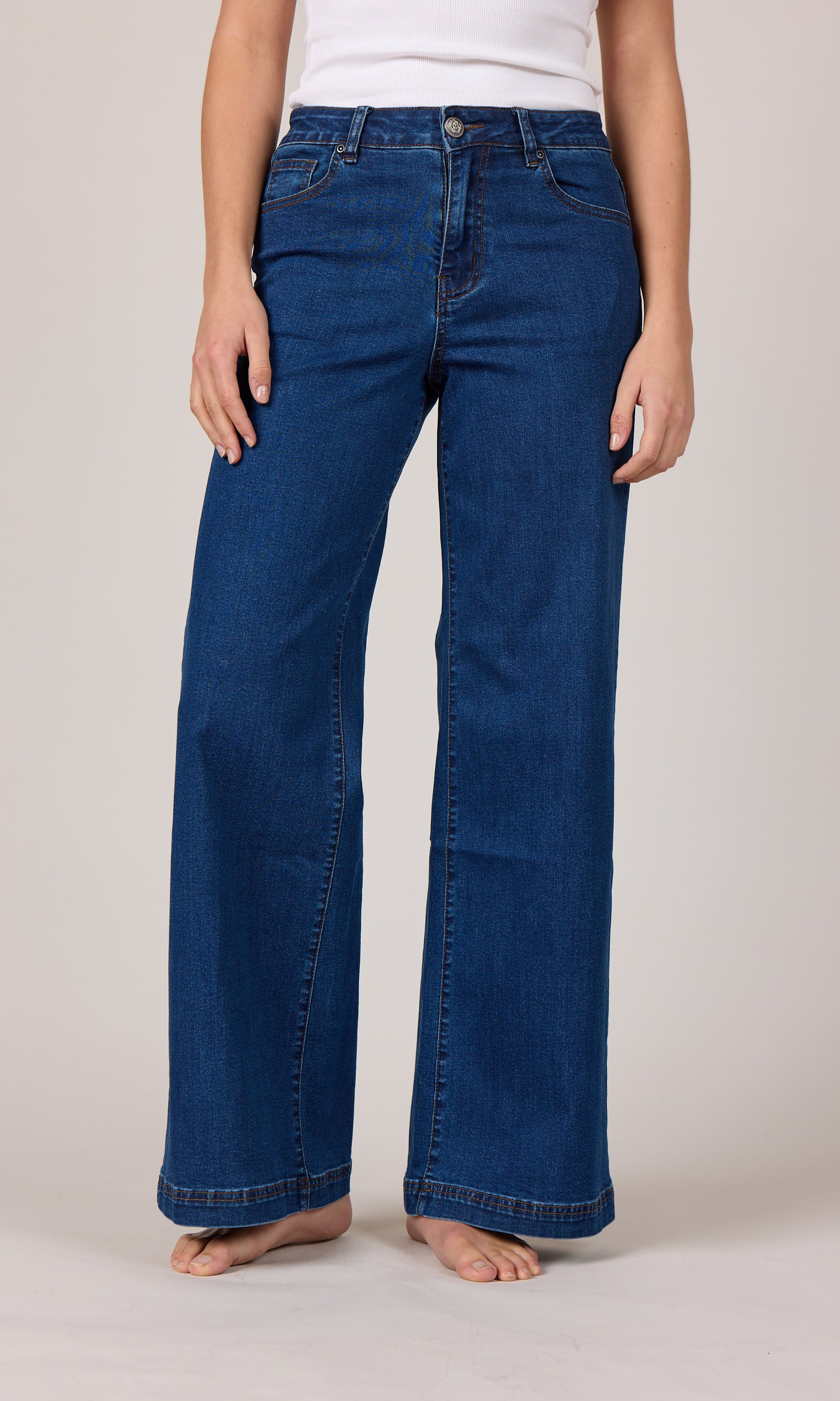 MARC LAUGE VEGA FLARE DENIM JEANS DENIM/TWILL 939699 CLASSIC BLUE USED
