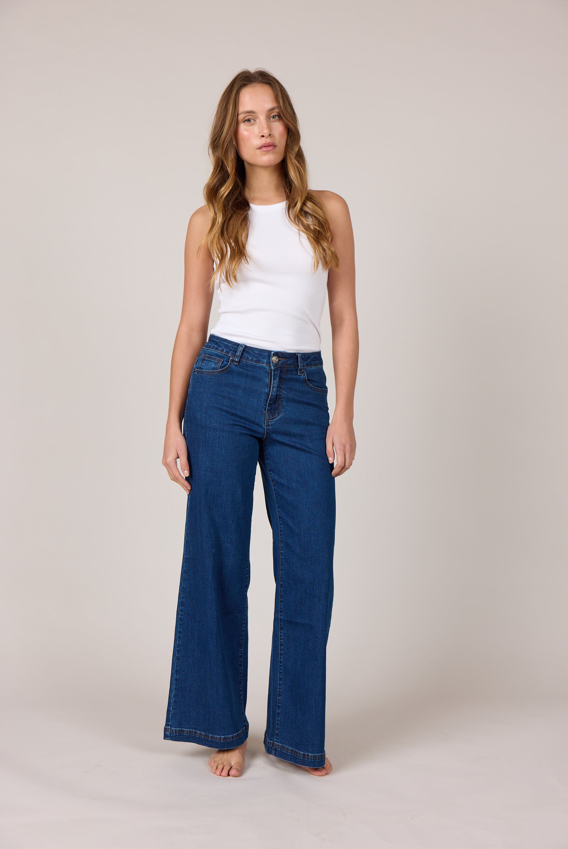 MARC LAUGE VEGA FLARE DENIM JEANS DENIM/TWILL 939699 CLASSIC BLUE USED