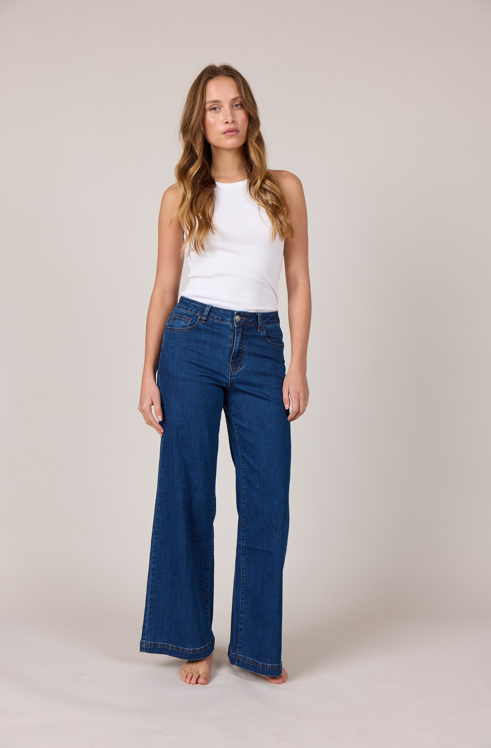 MARC LAUGE VEGA FLARE DENIM JEANS DENIM/TWILL 939699 CLASSIC BLUE USED