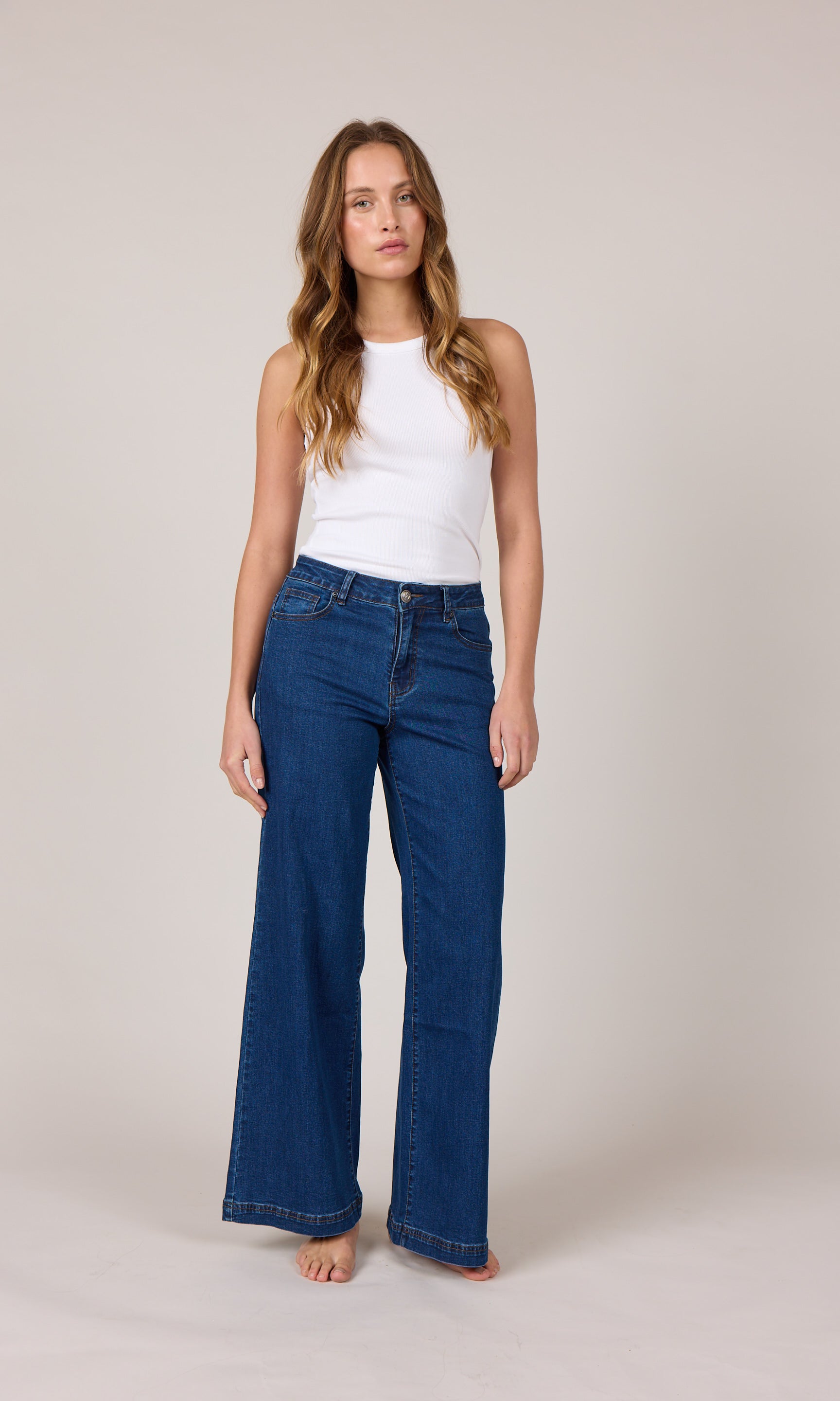MARC LAUGE VEGA FLARE DENIM JEANS DENIM/TWILL 939699 CLASSIC BLUE USED