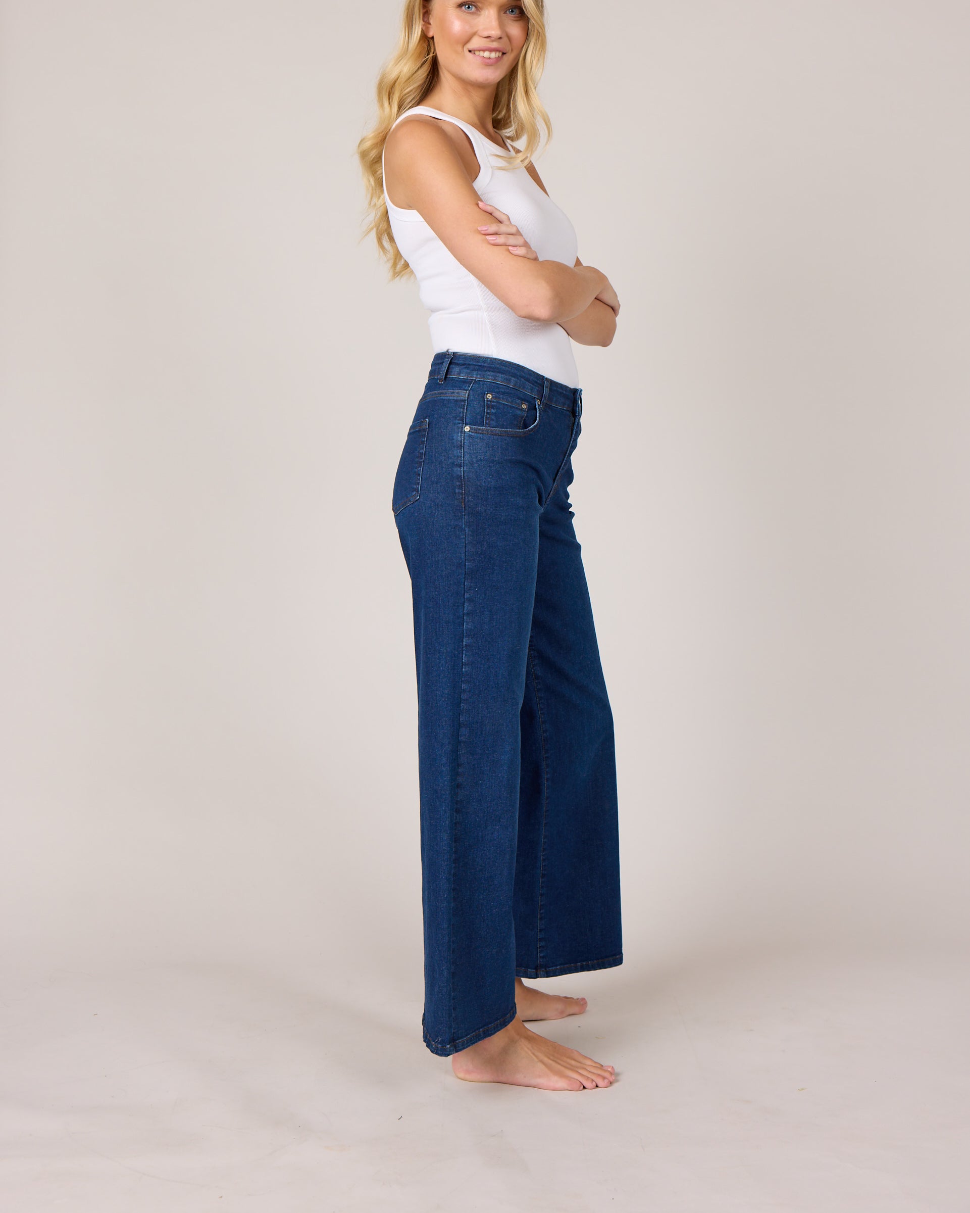 M JEANS Vega Flare Denim Jeans DENIM/TWILL 93 CLASSIC BLUE DENIM