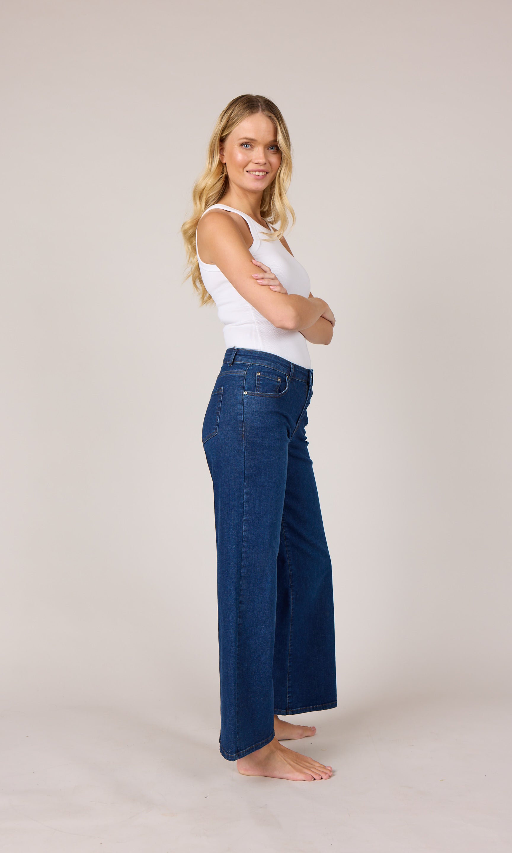 M JEANS Vega Flare Denim Jeans DENIM/TWILL 93 CLASSIC BLUE DENIM