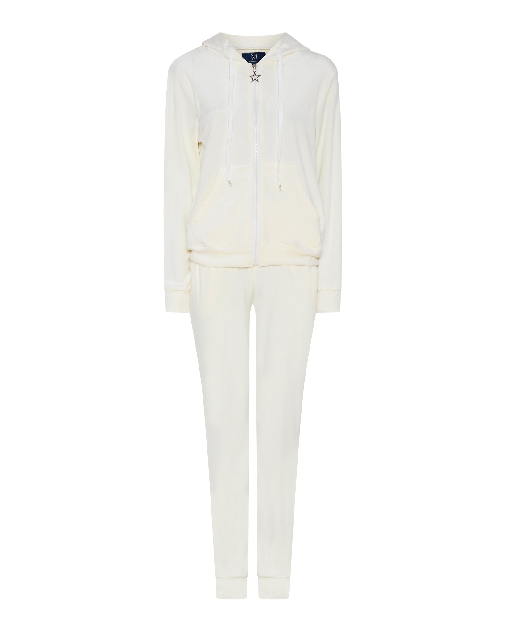 M JEANS VELOUR HOOD ZIP SET SWEATS/VELOUR 20 OFF WHITE