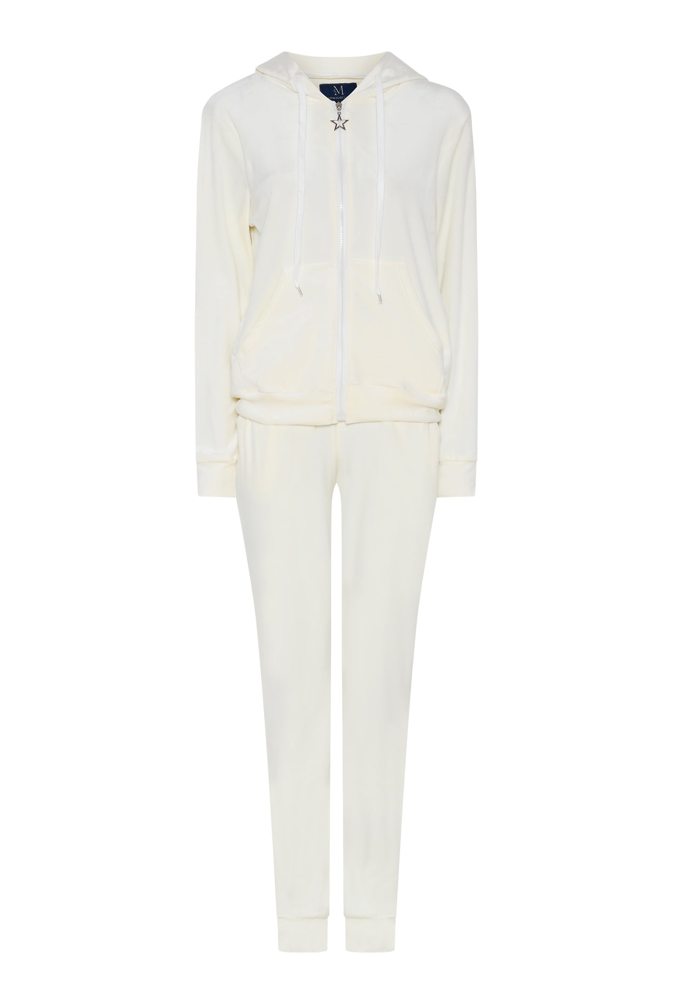 M JEANS VELOUR HOOD ZIP SET SWEATS/VELOUR 20 OFF WHITE