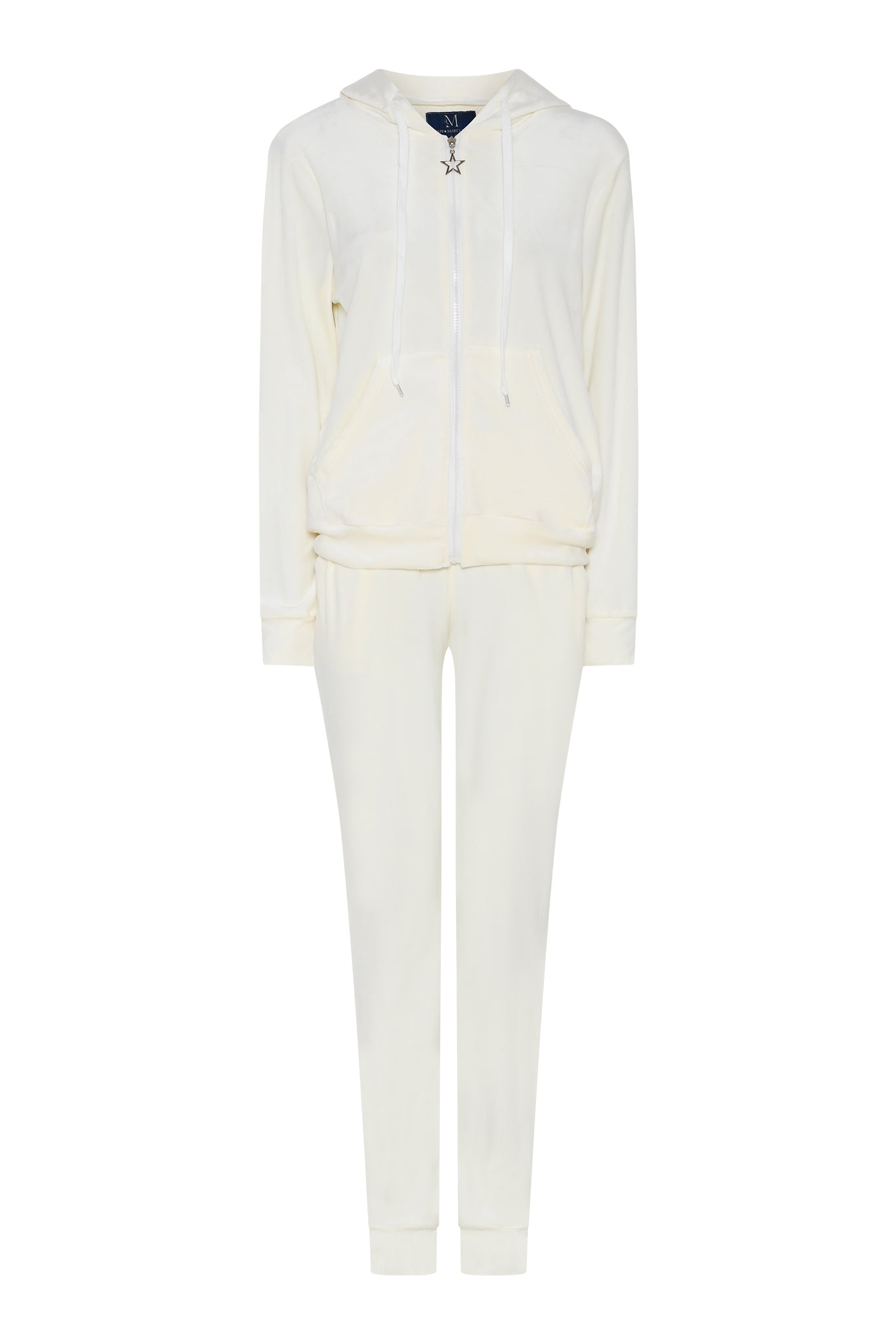 M JEANS VELOUR HOOD ZIP SET SWEATS/VELOUR 20 OFF WHITE