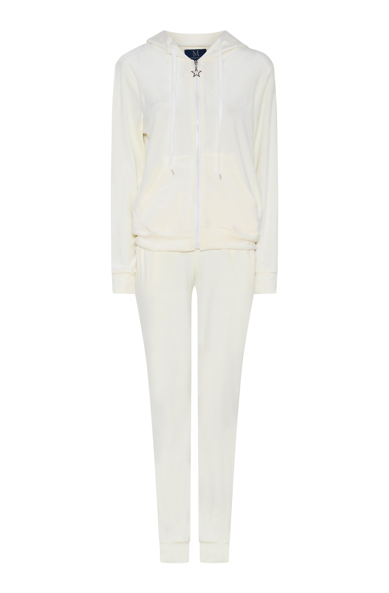 M JEANS VELOUR HOOD ZIP SET SWEATS/VELOUR 20 OFF WHITE