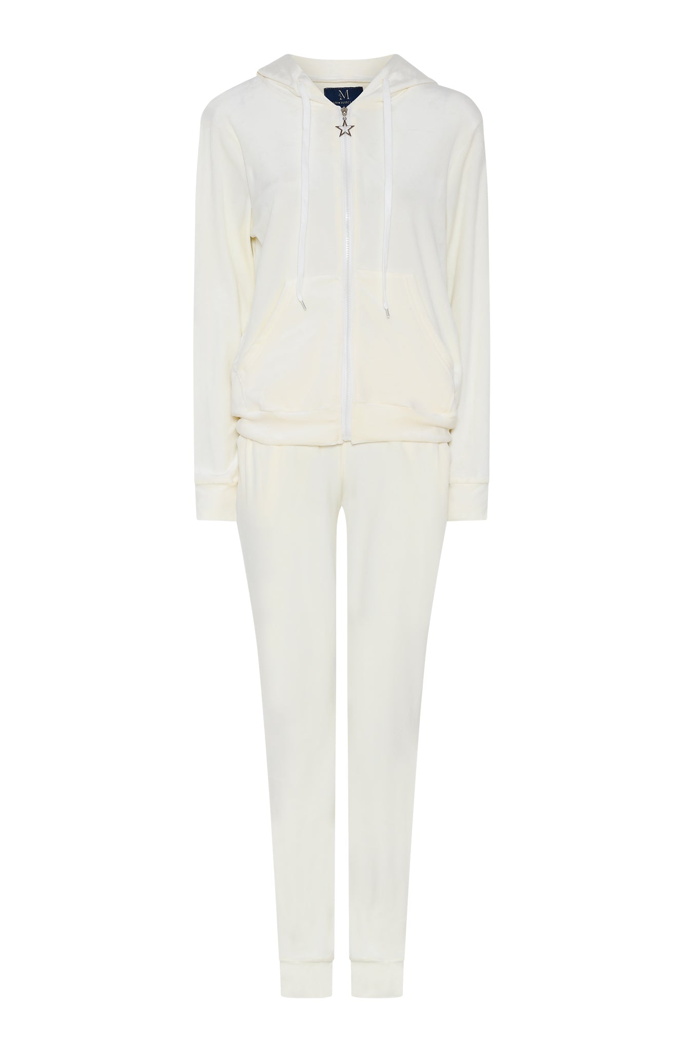 M JEANS VELOUR HOOD ZIP SET SWEATS/VELOUR 20 OFF WHITE