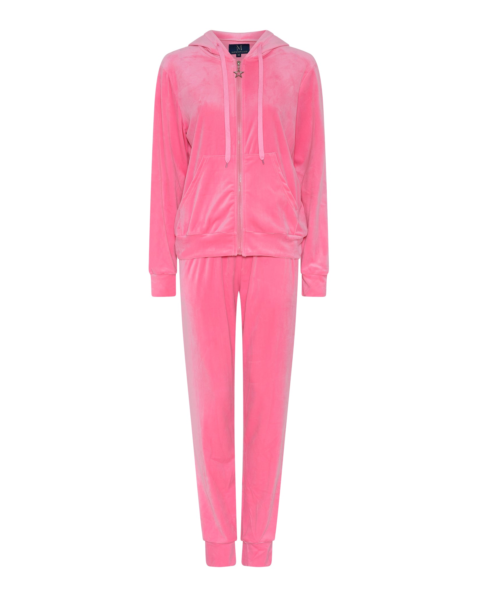 M JEANS VELOUR HOOD ZIP SET SWEATS/VELOUR 385 BRIGHT ROSE