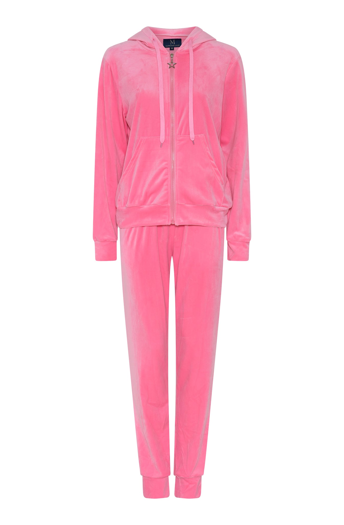 M JEANS VELOUR HOOD ZIP SET SWEATS/VELOUR 385 BRIGHT ROSE