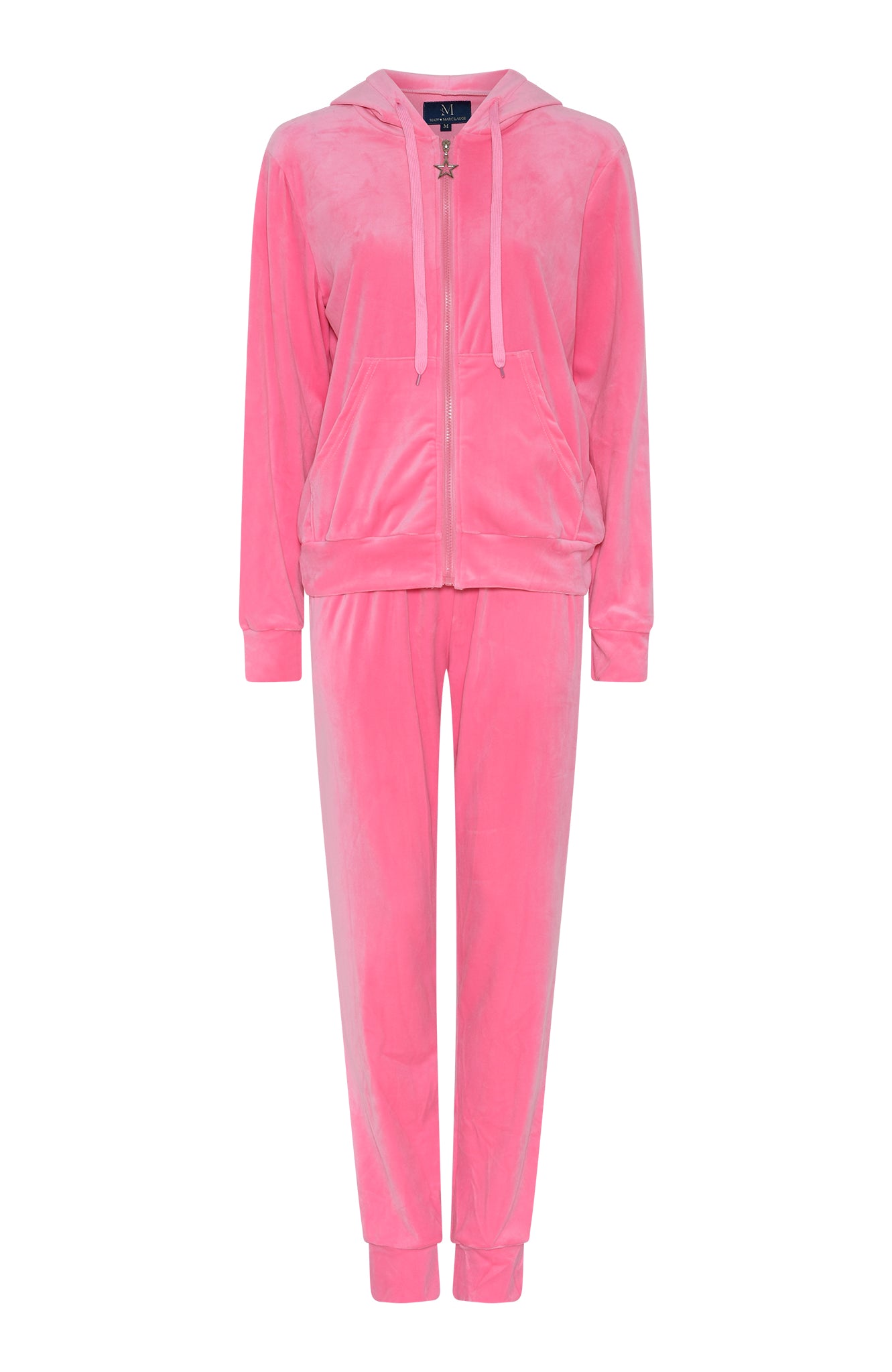 M JEANS VELOUR HOOD ZIP SET SWEATS/VELOUR 385 BRIGHT ROSE