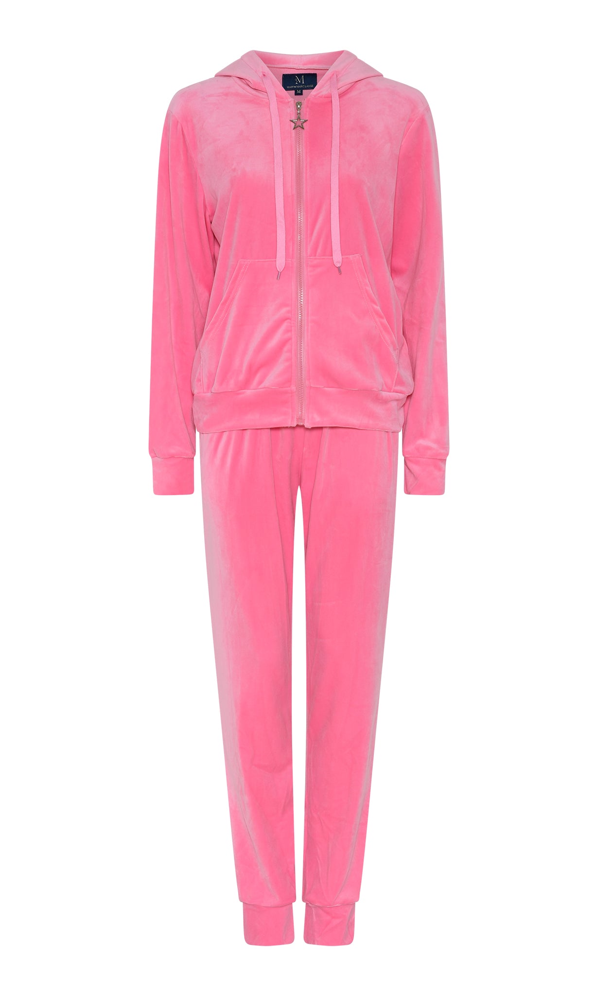 M JEANS VELOUR HOOD ZIP SET SWEATS/VELOUR 385 BRIGHT ROSE