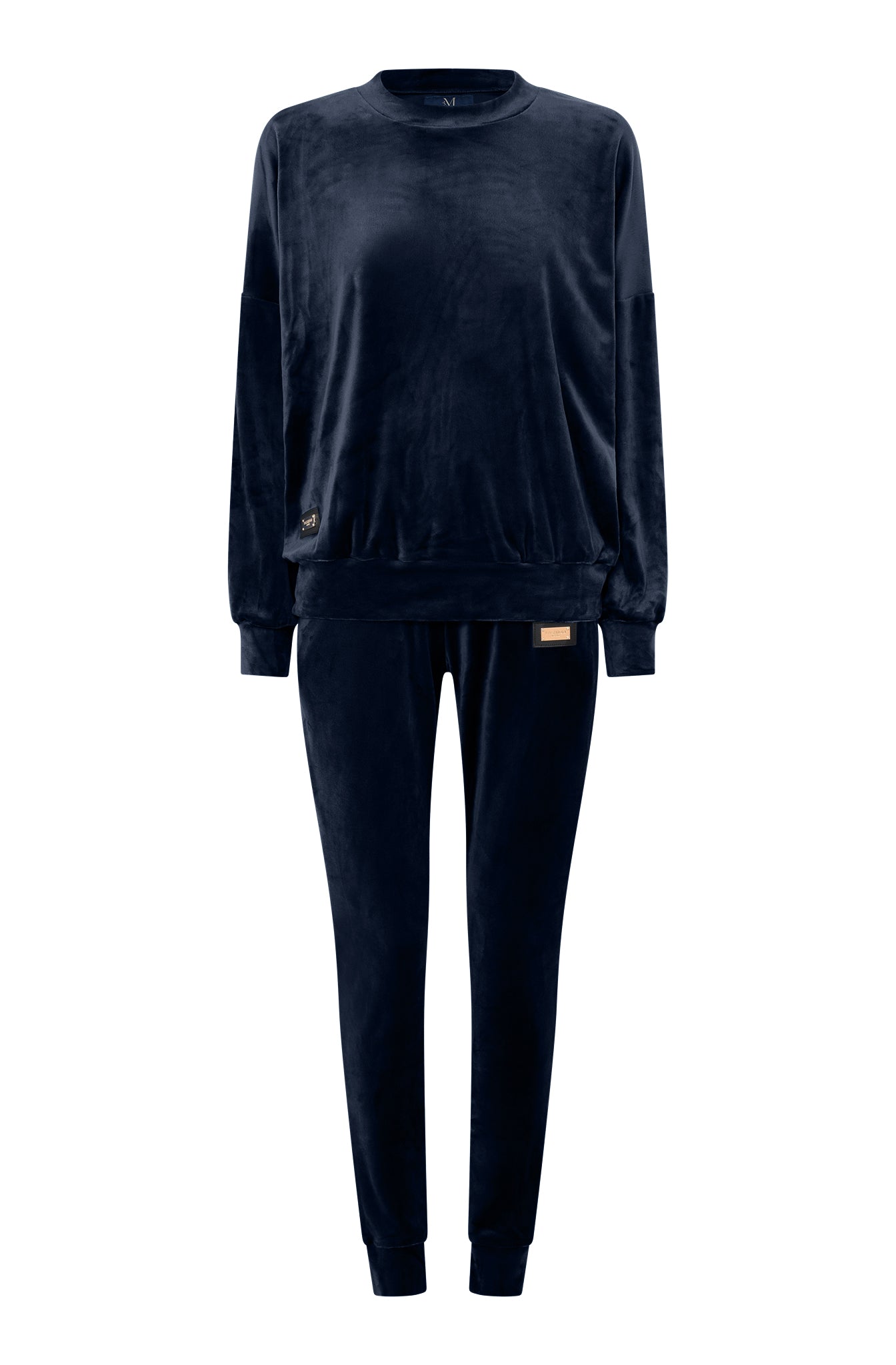 M JEANS VELOUR ROUND NECK SET SWEATS/VELOUR 104 NAVY