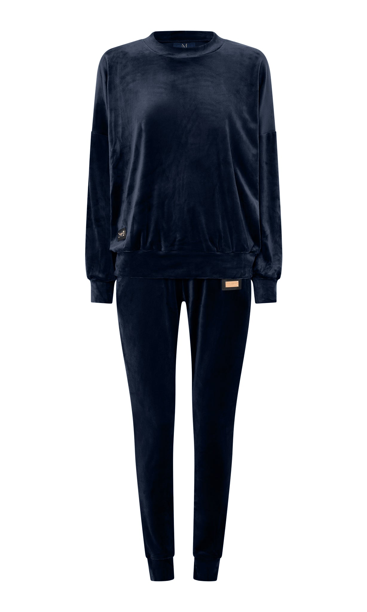 M JEANS VELOUR ROUND NECK SET SWEATS/VELOUR 104 NAVY