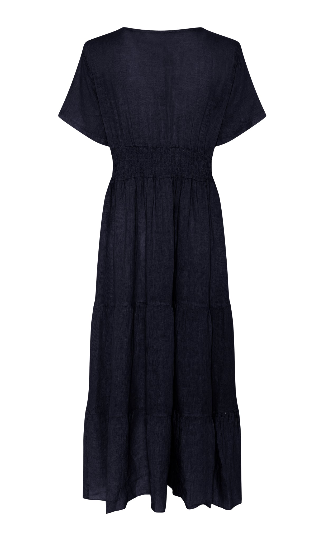 MAPP VICKY SELMA LIN DRESS LINEN 104 NAVY