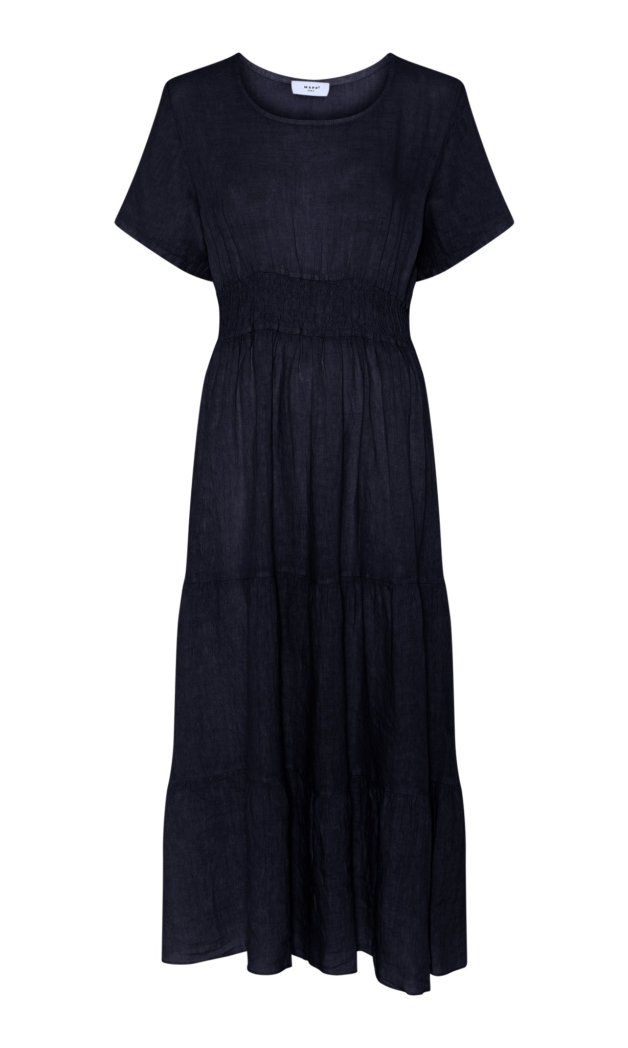 MAPP VICKY SELMA LIN DRESS LINEN 104 NAVY