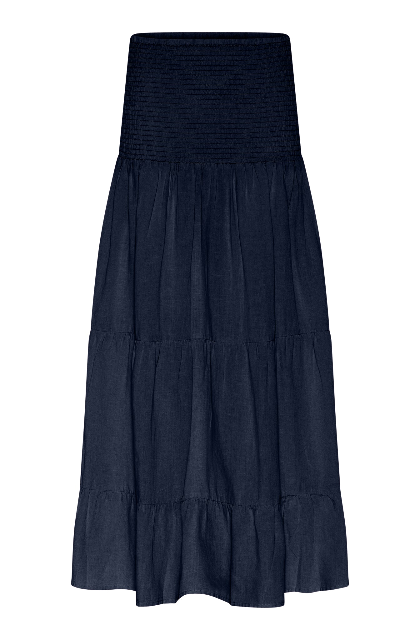 M JEANS Vicky Smock Skirt | M JEANS LINEN 104 NAVY