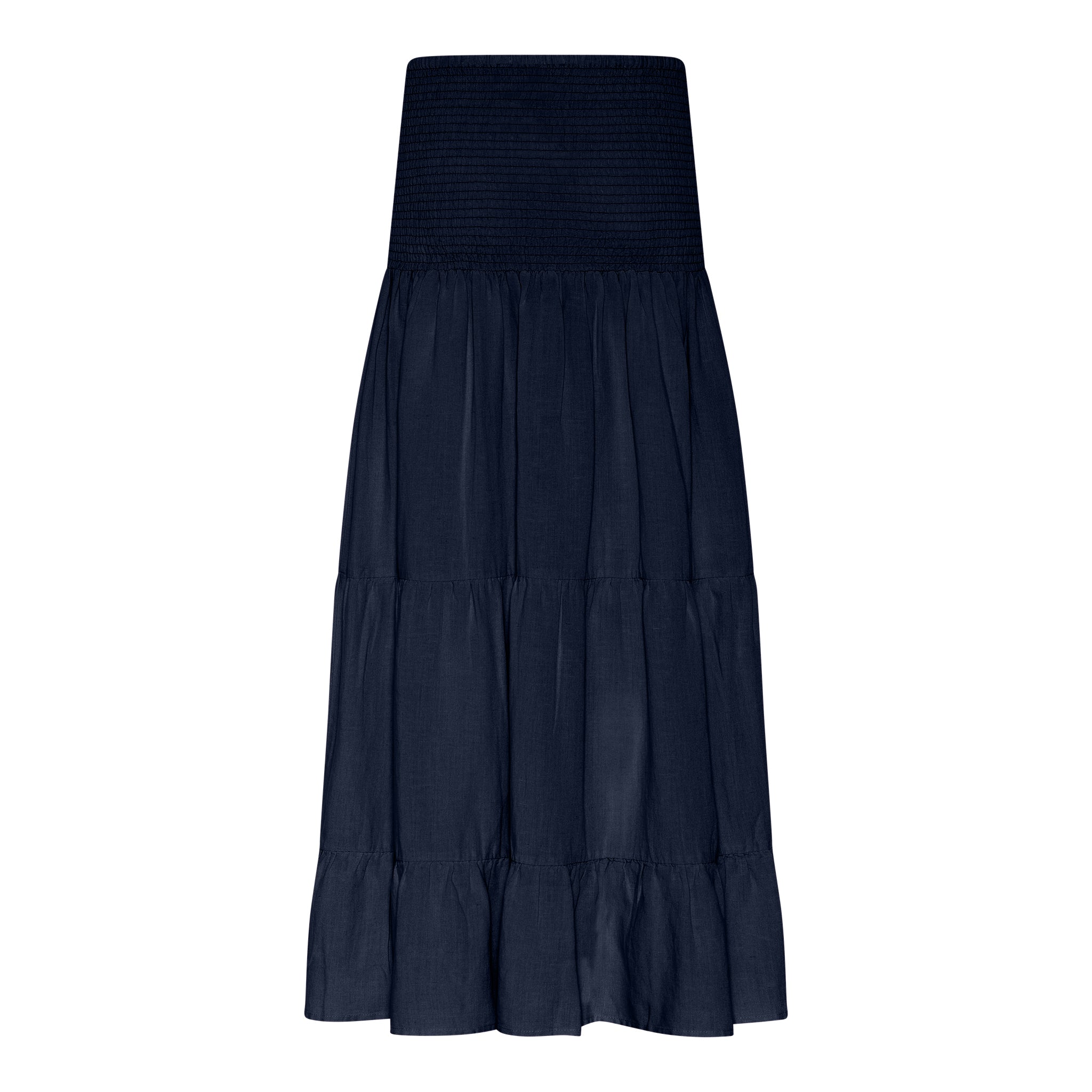 M JEANS VICKY SMOCK SKIRT LINEN 104 NAVY