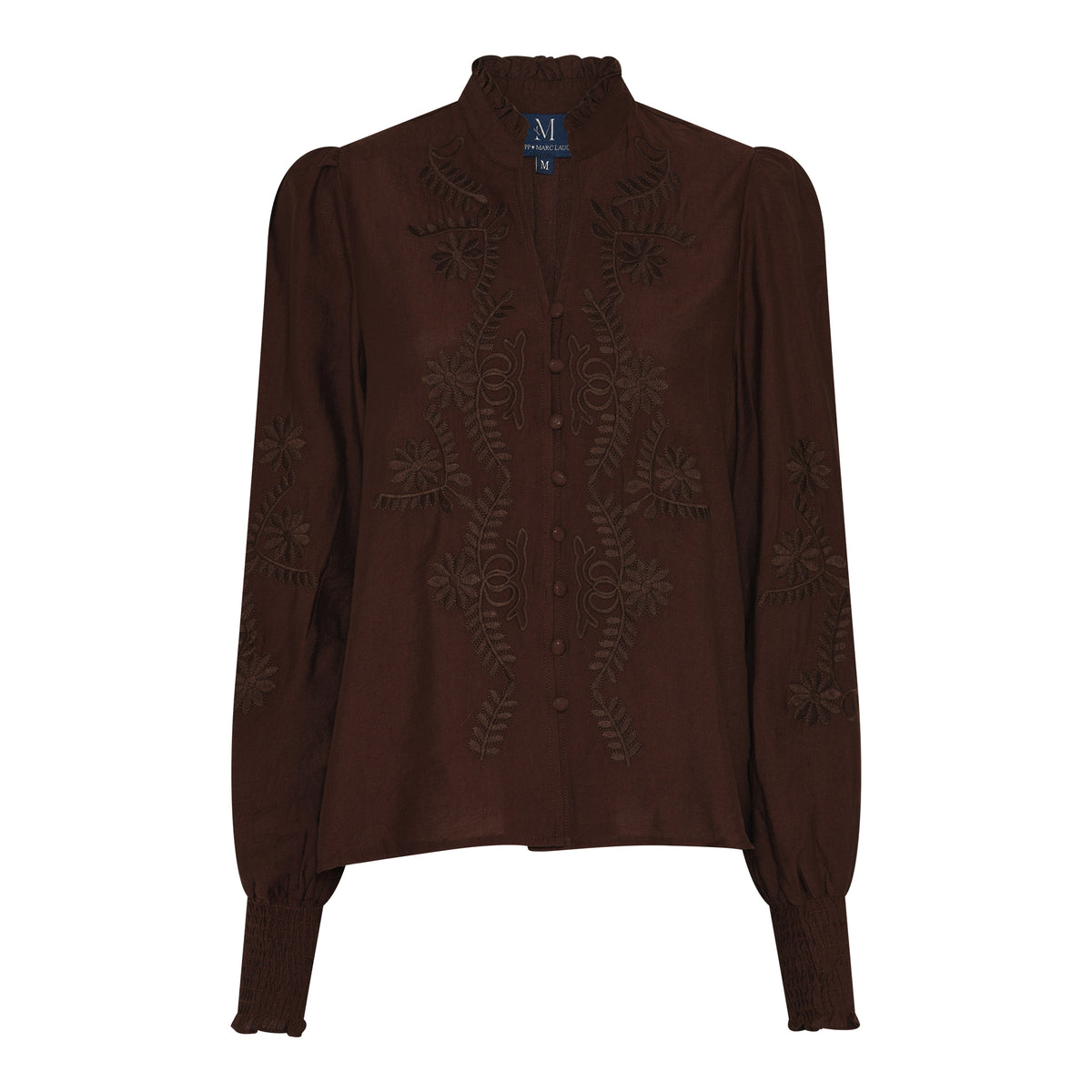 M JEANS Vanessa Emb Shirt BLOUSE/SHIRT 129 CHOCOLATE