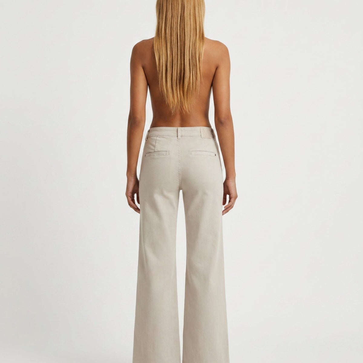 M JEANS Vega Wide Leg Twill Jeans DENIM/TWILL 27 SAND