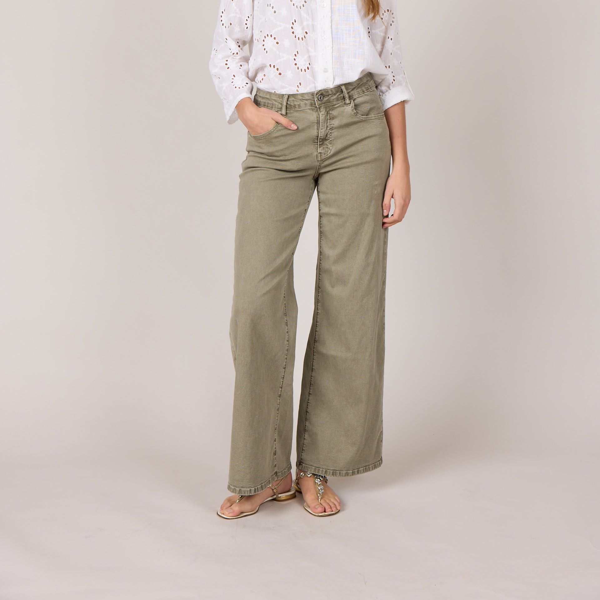 M JEANS Vega Flare Twill Jeans DENIM/TWILL 645 SALVIE