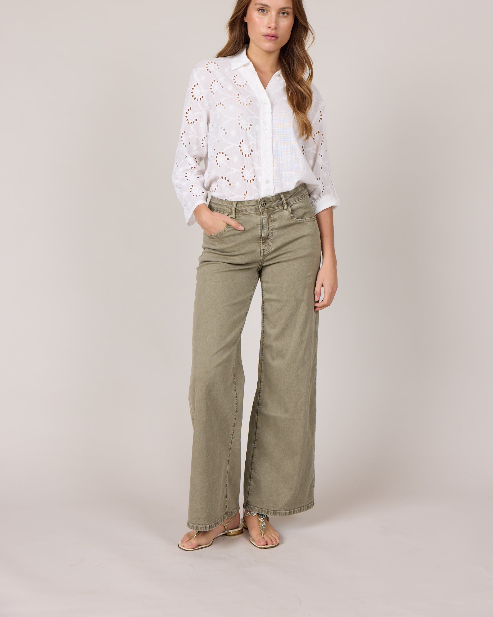 M JEANS Vega Flare Twill Jeans DENIM/TWILL 645 SALVIE
