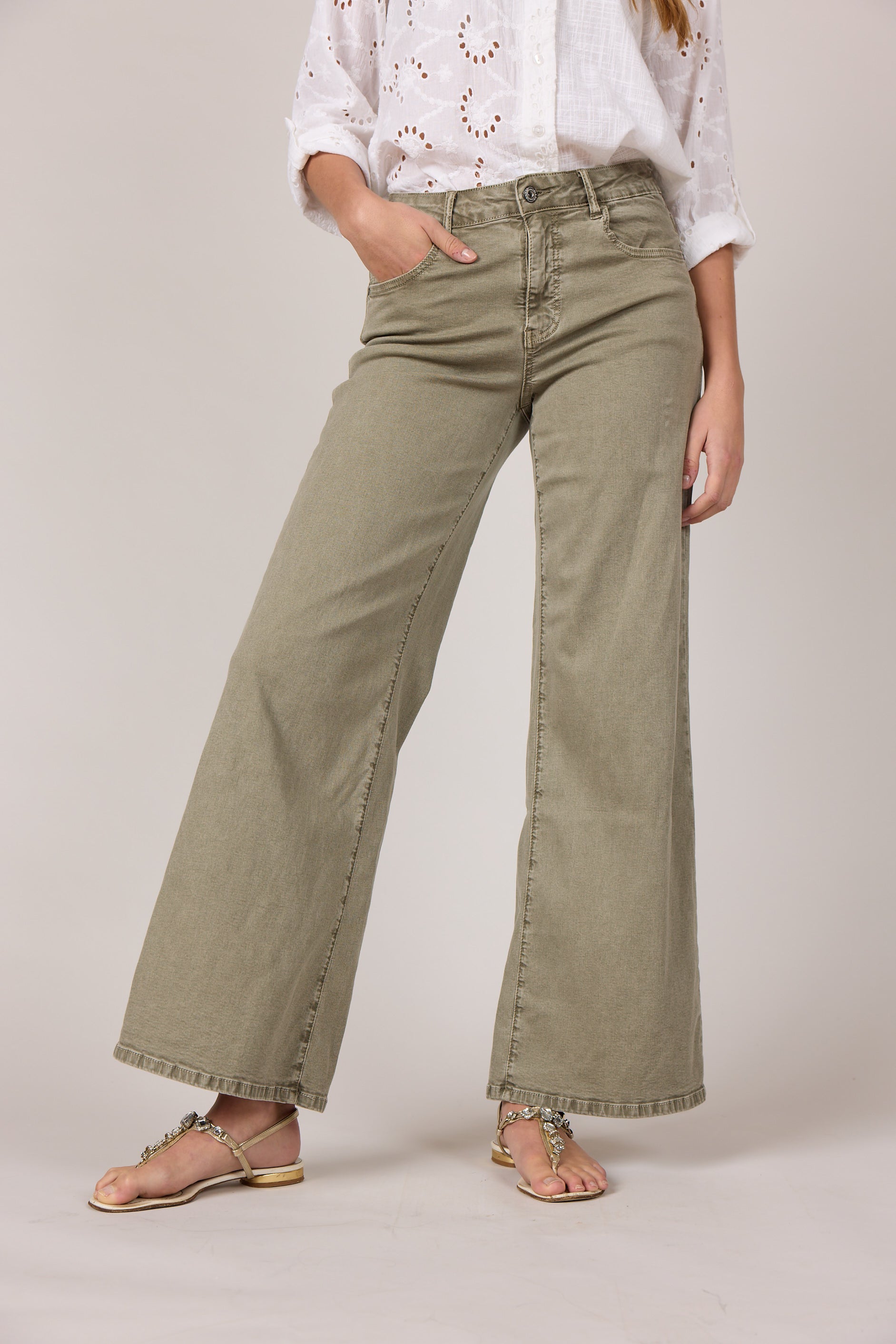 M JEANS Vega Flare Twill Jeans DENIM/TWILL 645 SALVIE
