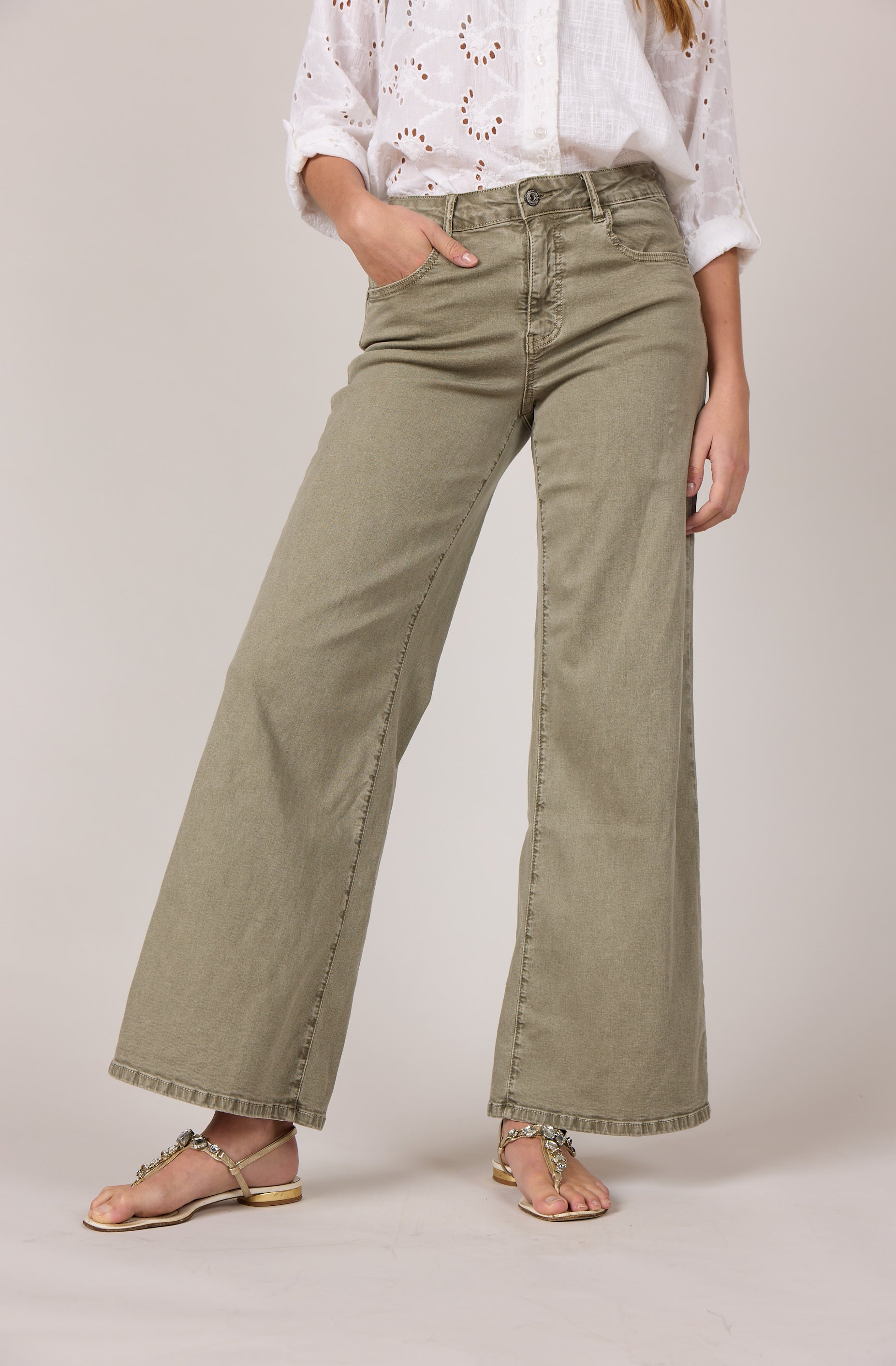 M JEANS Vega Flare Twill Jeans DENIM/TWILL 645 SALVIE