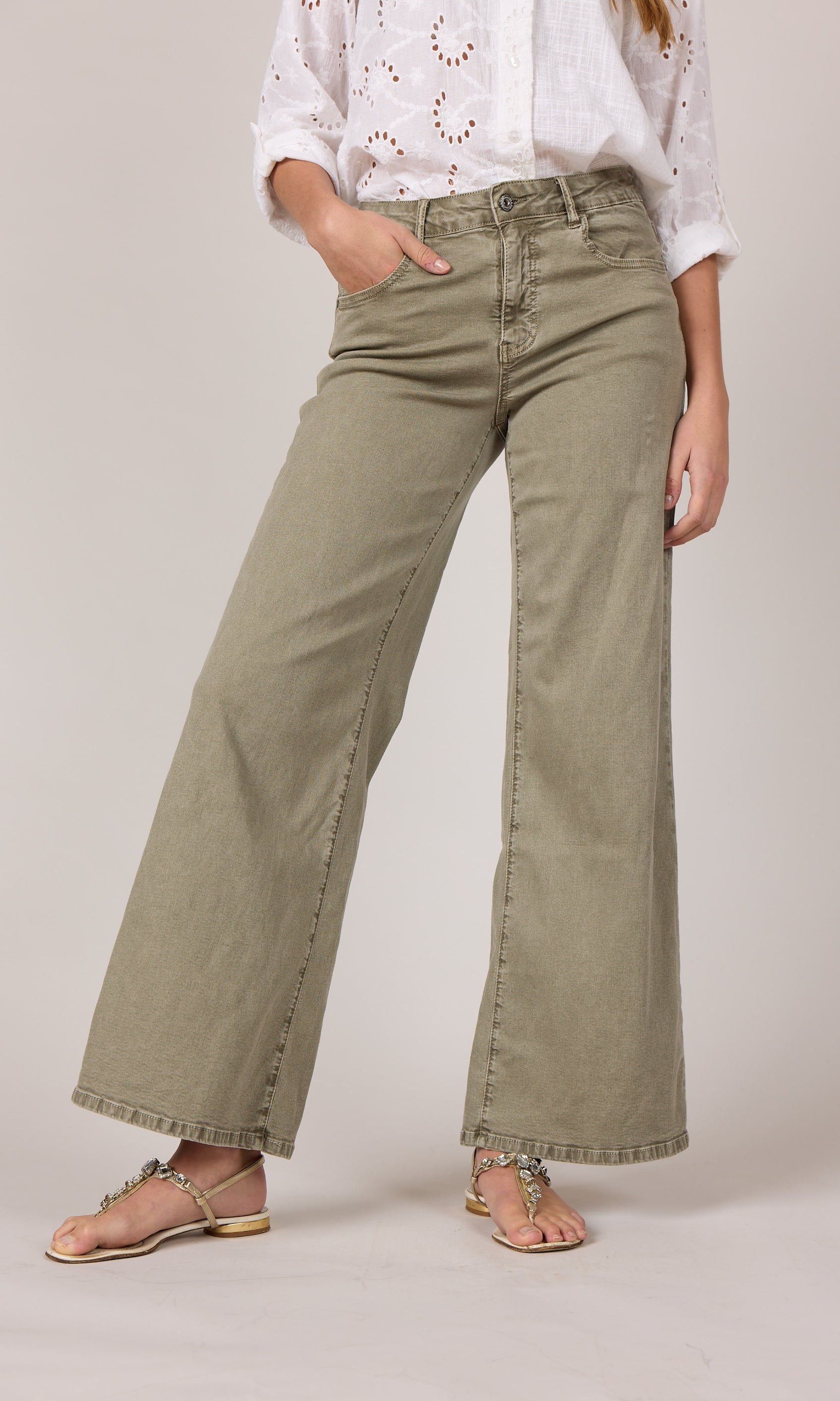 M JEANS Vega Flare Twill Jeans DENIM/TWILL 645 SALVIE