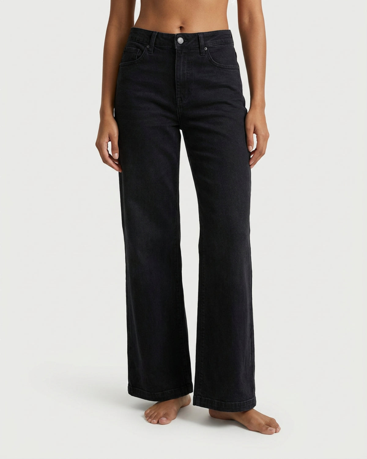 M JEANS Vega Wide Leg Jeans DENIM/TWILL 81 BLACK DENIM