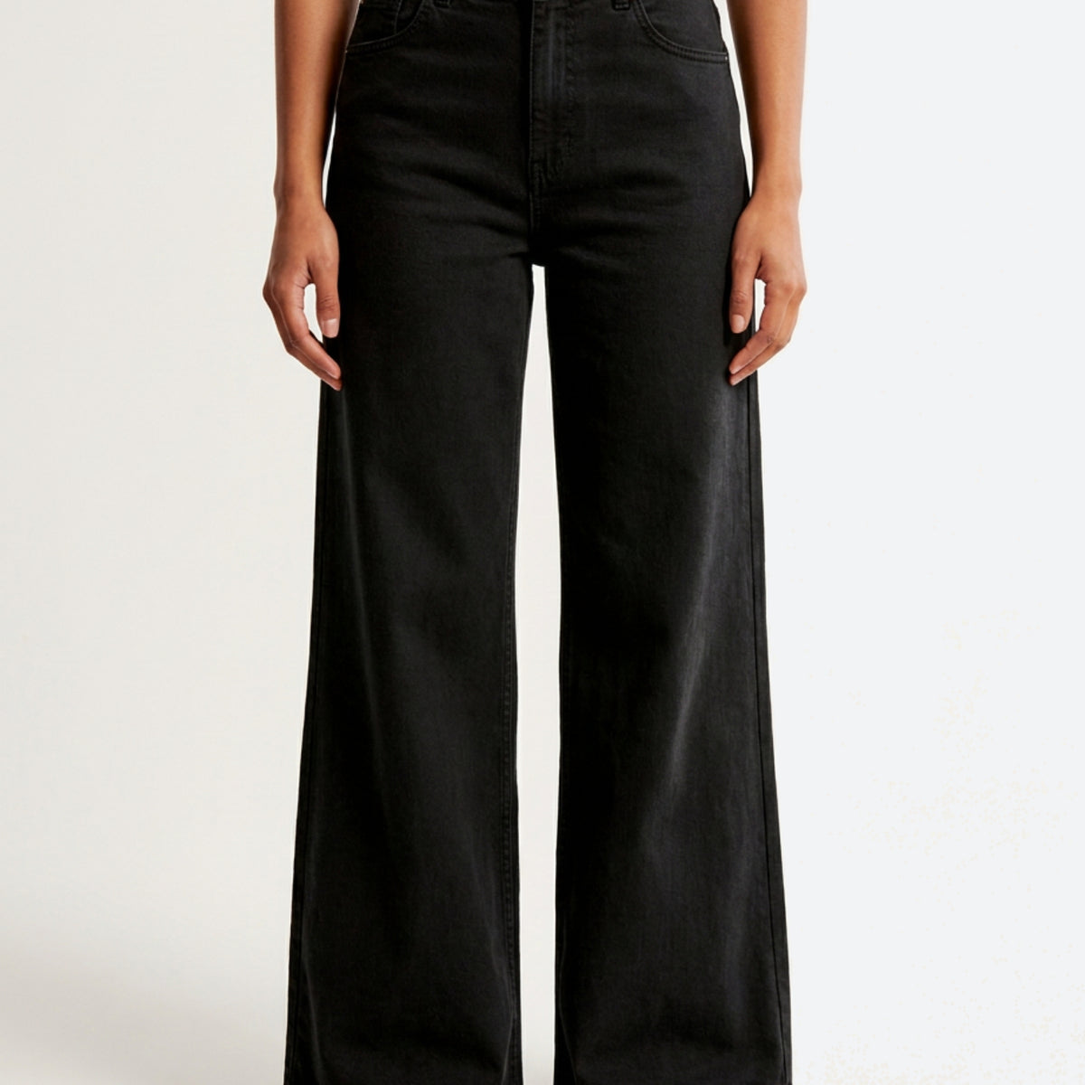 M JEANS Vega Wide Leg Twill Jeans DENIM/TWILL 80 BLACK