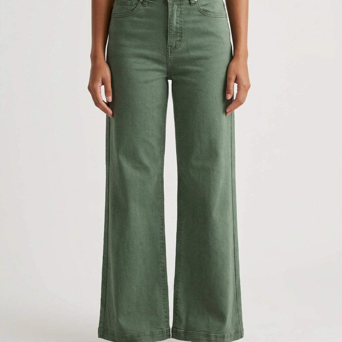 M JEANS Vega Wide Leg Twill Jeans DENIM/TWILL 645 SALVIE