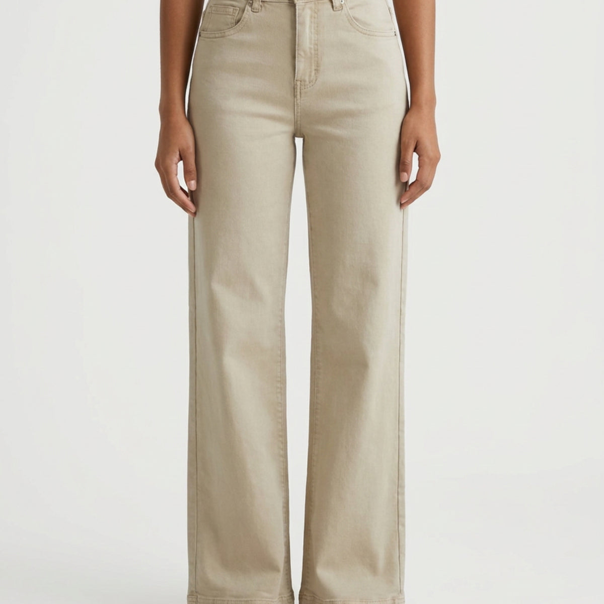 M JEANS Vega Wide Leg Twill Jeans DENIM/TWILL 27 SAND