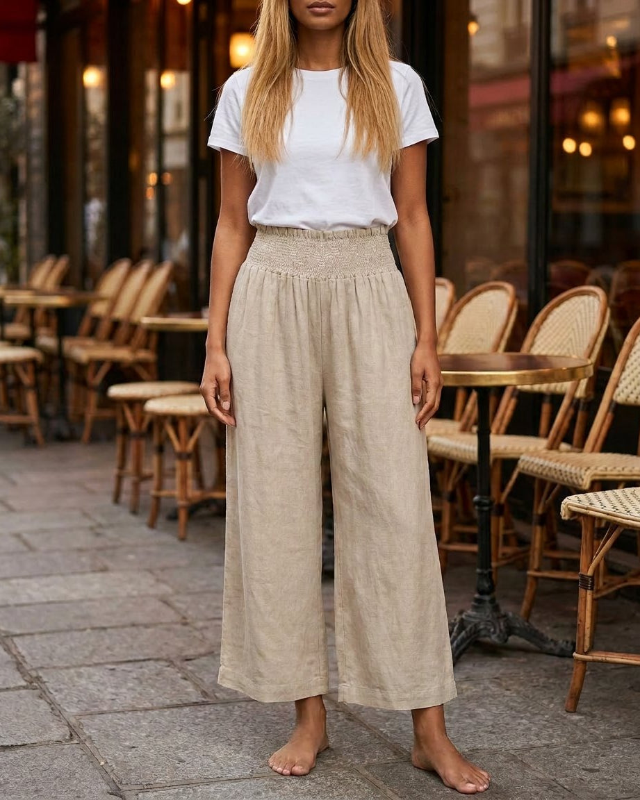 MOONDUST Vicky 7/8 Smock Pant LINEN