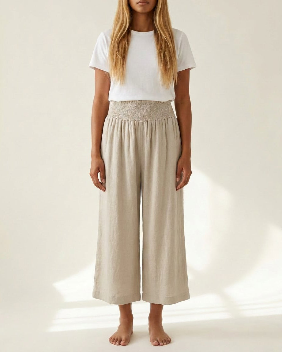 MOONDUST Vicky 7/8 Smock Pant LINEN