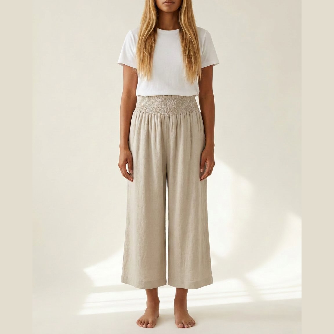 MOONDUST Vicky 7/8 Smock Pant LINEN