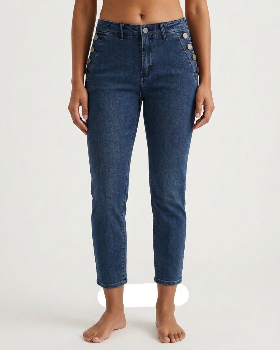 MARC LAUGE Viva Slim Fit Jeans DENIM/TWILL 96 DARK BLUE DENIM