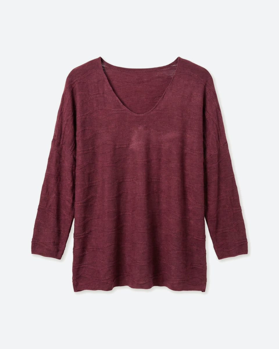 MOONDUST WAWE BLOUSE BLOUSE/SHIRT 400 BORDEAUX