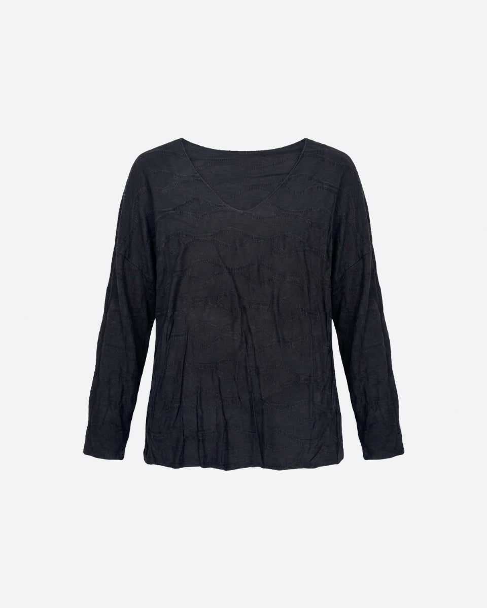 MOONDUST WAWE BLOUSE BLOUSE/SHIRT 80 BLACK