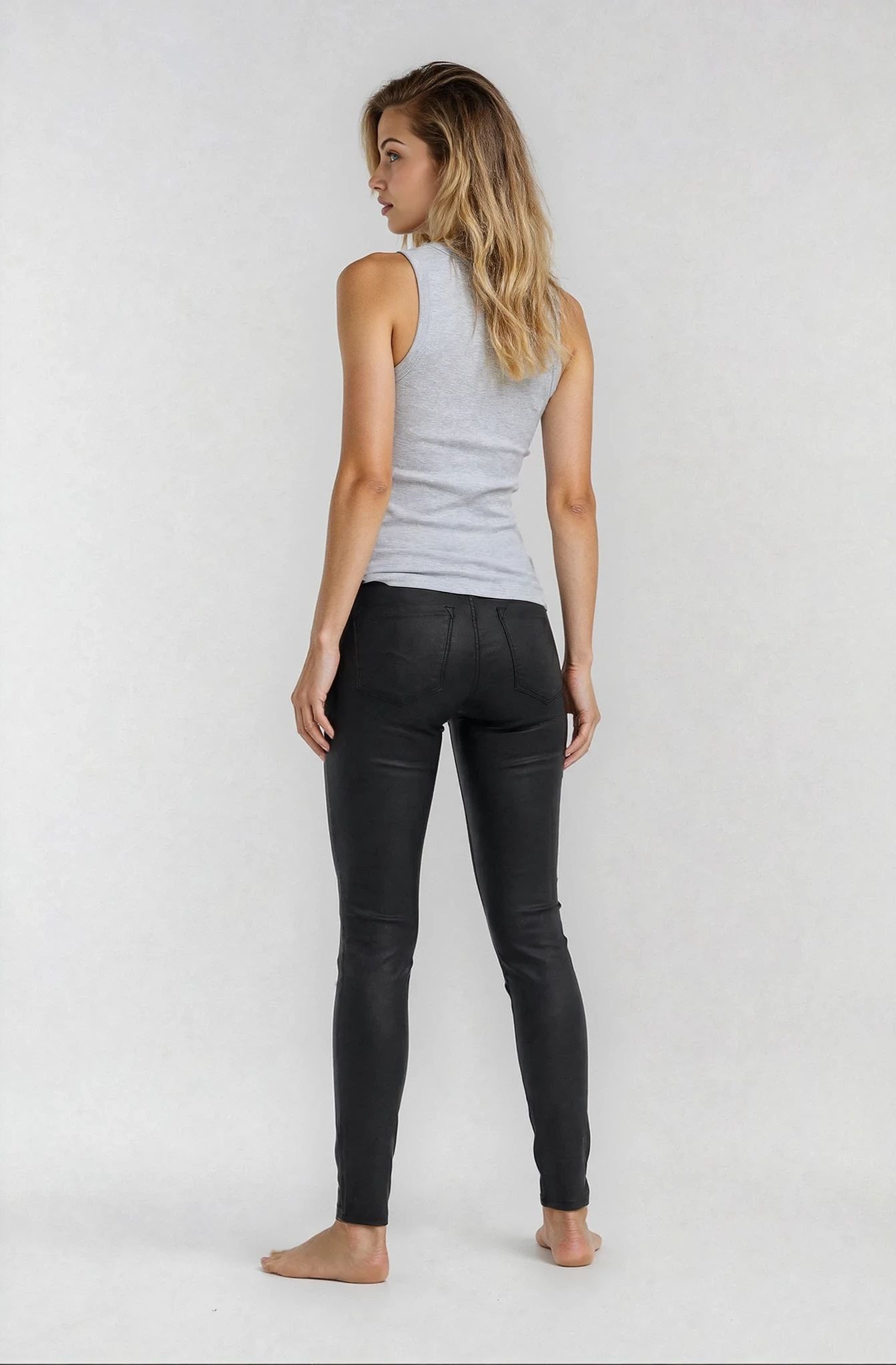MAPP Wonder Push-Up Coated Jeans COATED 8099 BLACK COATED