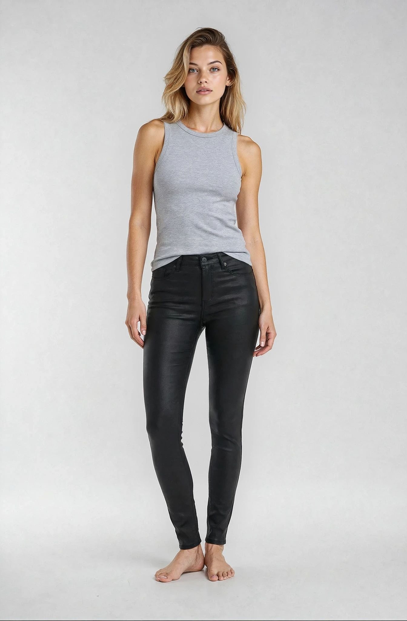 MAPP Wonder Push-Up Coated Jeans COATED 8099 BLACK COATED
