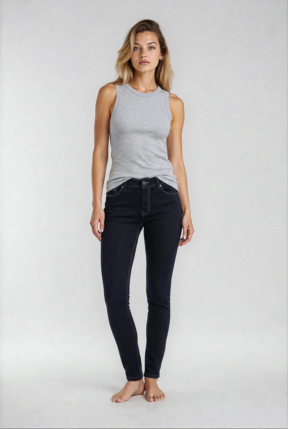 M JEANS Wonder Push-up Slim Fit Jeans | M Jeans DENIM/TWILL 98 DARK BLUE