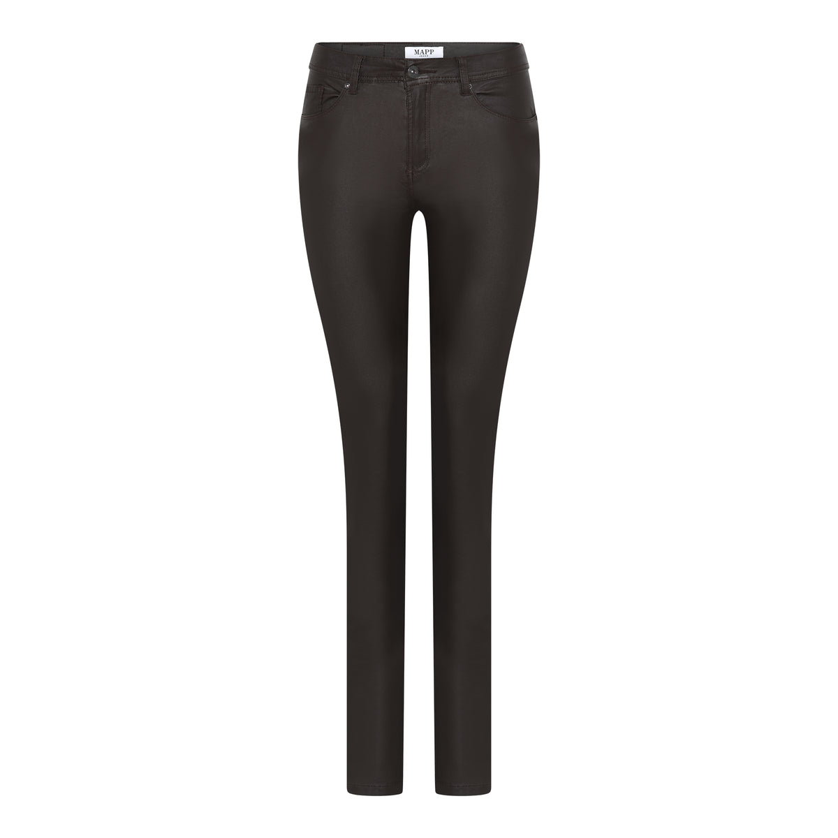 MAPP Wonder Push-up Slim Fit Jeans | Mapp COATED 129 CHOCOLATE